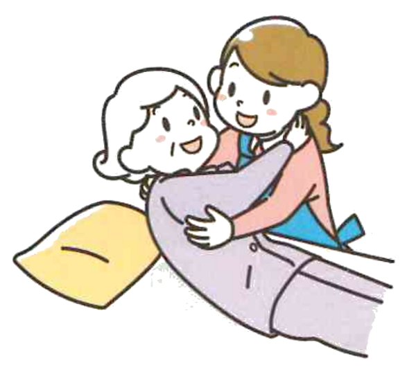夜間対応・体位交換のイラスト